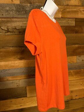 NWT Relativity Melon Orange Pima cotton Tee XL Soft Basic Short Sleeve